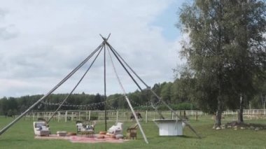Ampullü açık hava dekoru, wigwam