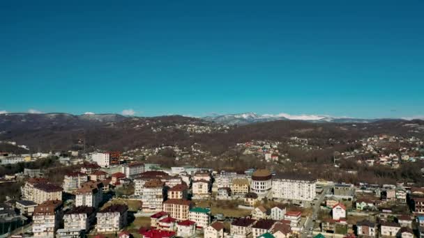 Deportes Complejo Hotelero Lesnoe Sochi Disparo Aéreo — Vídeos de Stock