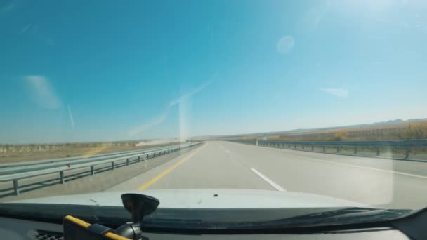 Jazdy Samochodem Lecie Autostradzie — Wideo stockowe