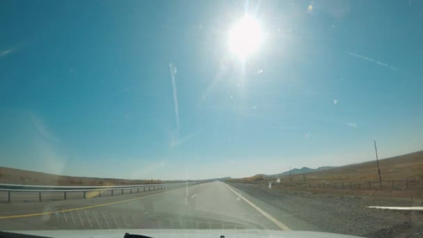 Dirigindo Carro Verão Estrada — Vídeo de Stock