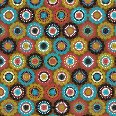 Dikişsiz geleneksel halk çiçek desenli