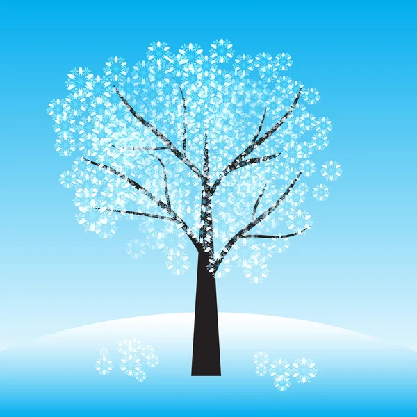 Зимнее дерево — стоковый вектор