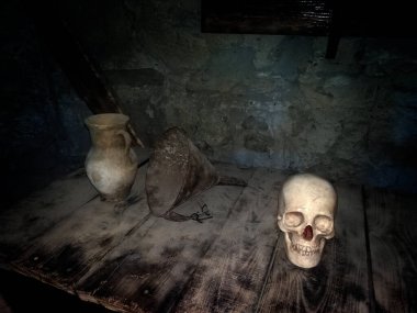 İşkence odası bir kale görünümü