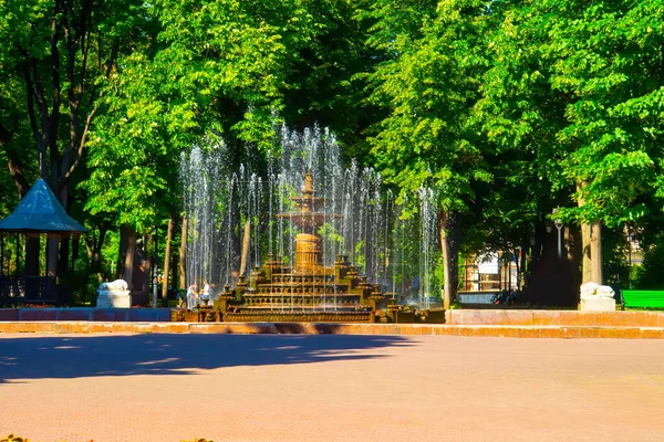 Молдова Кишинів 2022 Вид Фонтан Центральному Парку Міста — стокове фото