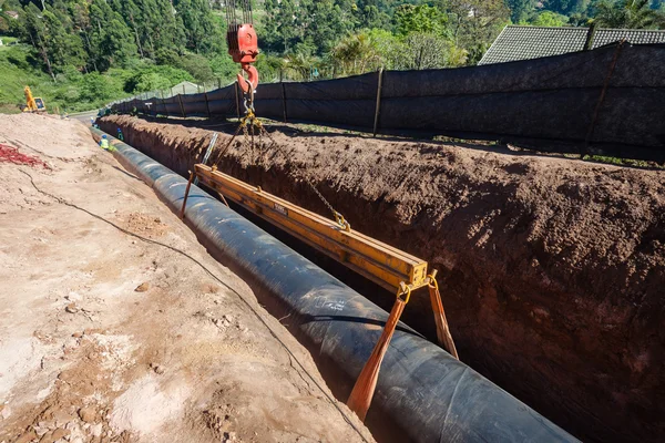 Construcción de tuberías de agua para acuaductos —  Fotos de Stock