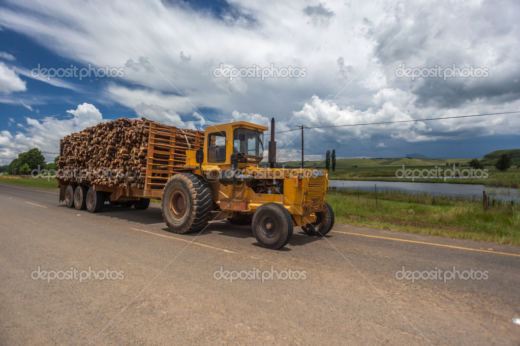 Tractor Road Wood Logging — Stock Photo © ChrisVanLennepPhoto 37509995