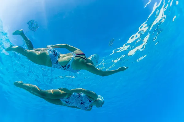 Aquatic Synchronized Swimming — Stock Photo, Image