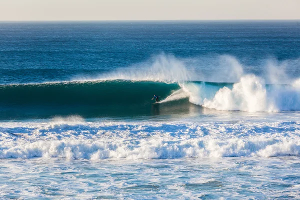 Surf Surfer Bottom Turns Wave — Foto de Stock