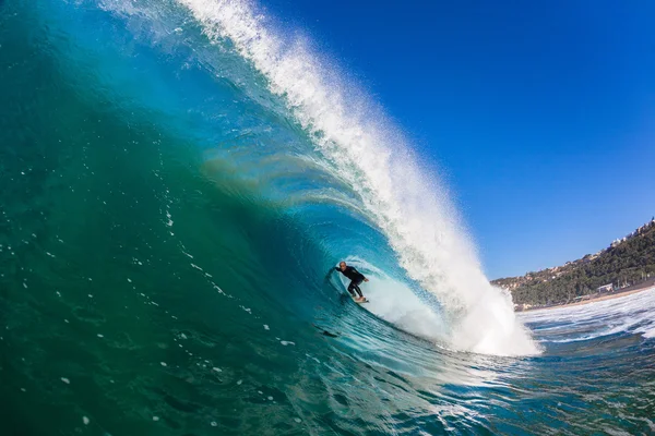 Surfing Rider Inside Tube Wave — Stock Photo, Image