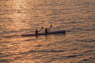 sörf kayak Çoruh okyanus yansımaları gündoğumu