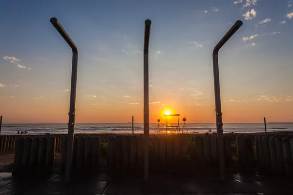 Spiaggia Sunrise Docce Lavare — Foto Stock