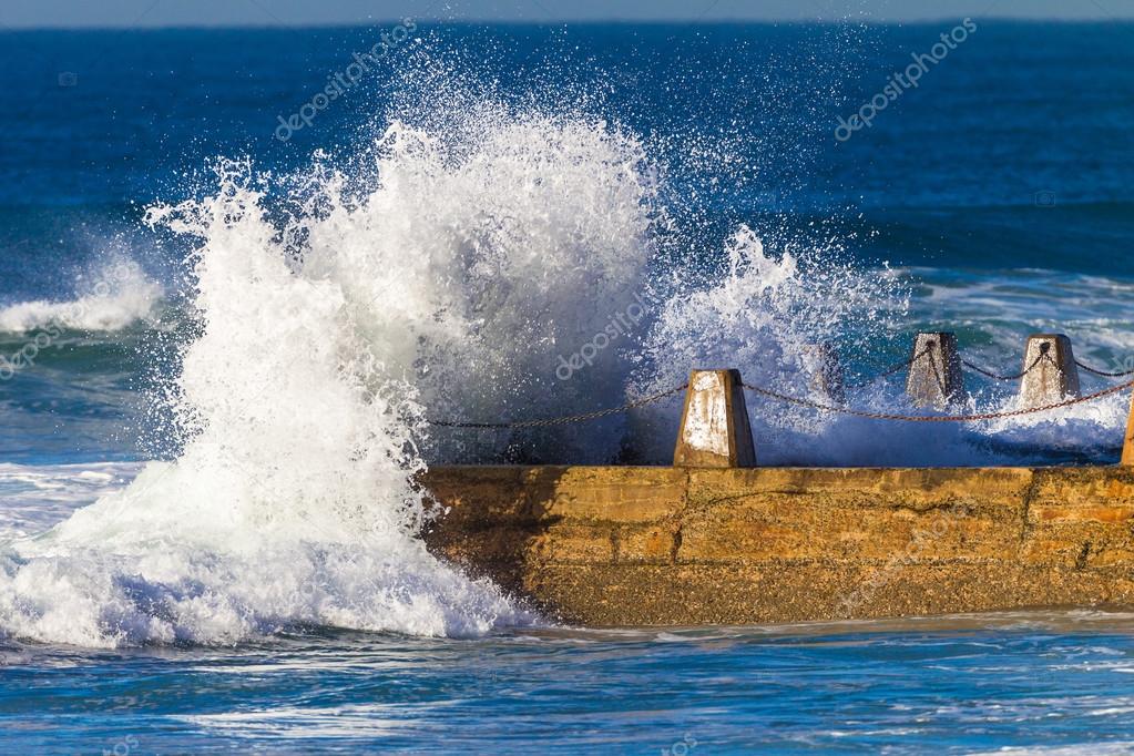 Ocean Wave Power Spray Tidal Pool — Stock Photo © ChrisVanLennepPhoto