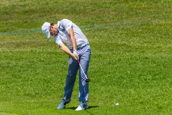 Golf Professional Tommy Fleetwood Swinging — Stock Photo, Image