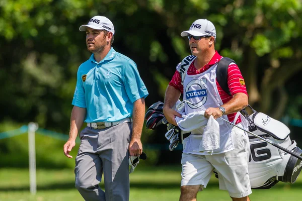 Golf Professional Louis Oosthuizen Caddy — Stock Photo, Image