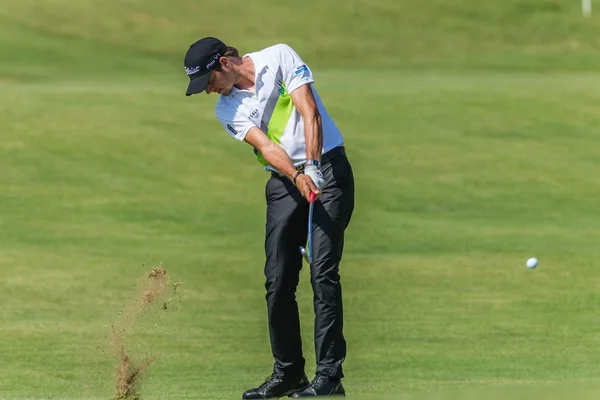 Golf professionell simon thorton åtgärder — Stockfoto