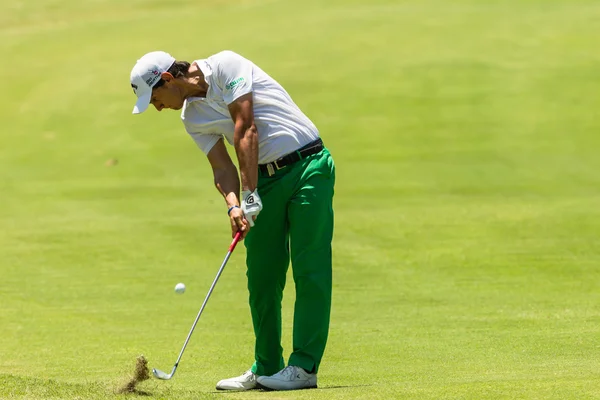 Golf Professional Matteo Manaserro Ação — Fotografia de Stock