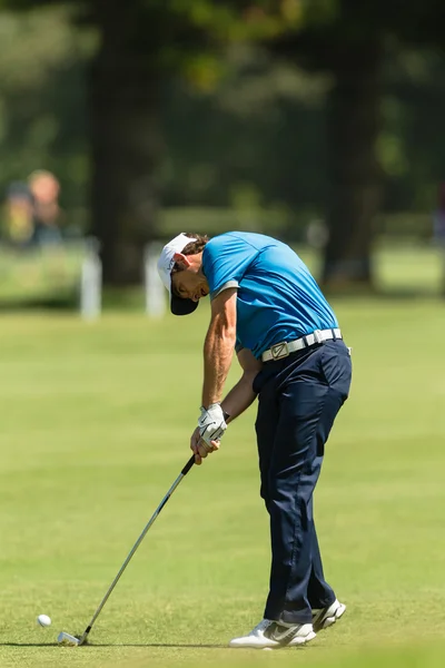 Golf profesional Tommy Fleetwood Acción — Foto de Stock
