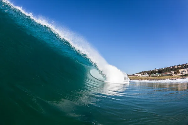 Oceano Onda Azul Oco — Fotografia de Stock