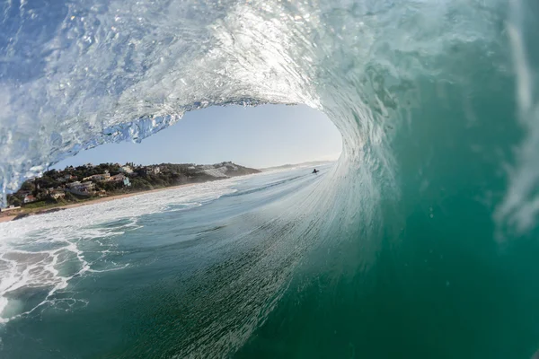Okyanus dalgası mavi içi boş — Stok fotoğraf