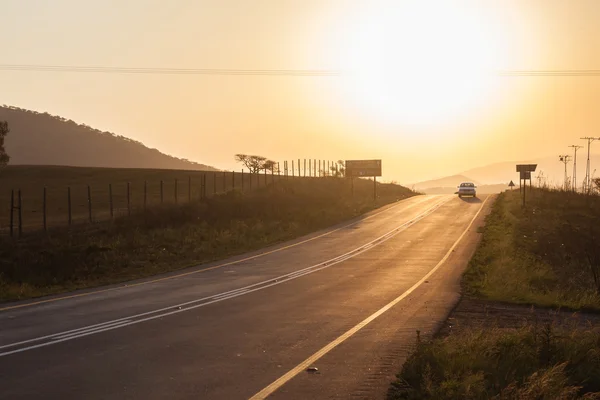 Sunset Ride Vehicle Roadside — Stock Photo, Image