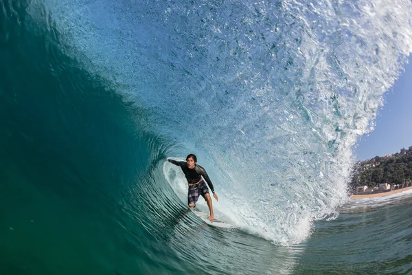 Surfing Surfer Inside Wave — Stock Photo, Image
