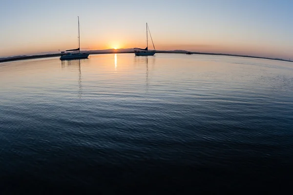 Lagoon Yachts Sunset Nature — Stock Photo, Image