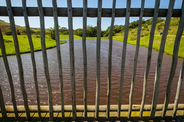 Acque zona umida recinto in legno — Zdjęcie stockowe