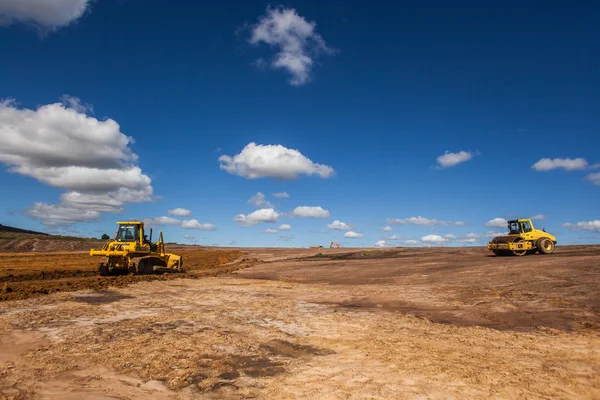 Breaking Ground Construction Machines — Stock Photo, Image