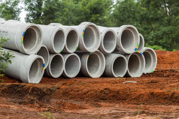 Concrete Storm Water Drain Pipes — Stock Photo, Image