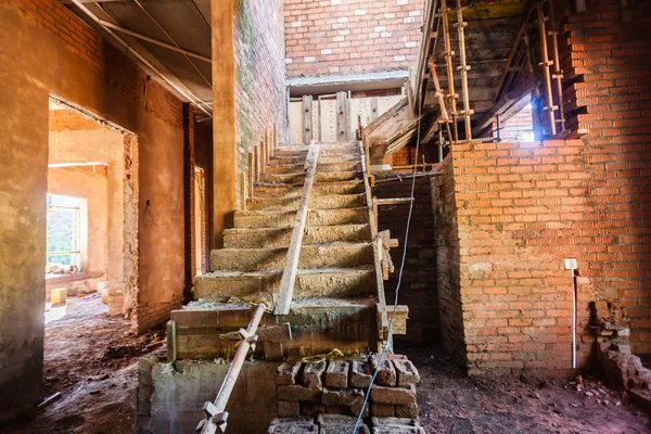 Casa de construcción de ladrillo yeso — Foto de Stock