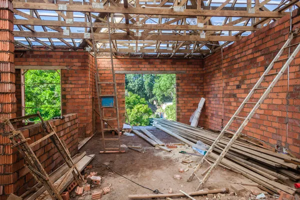 House Construction Brick Plaster — Stock Photo, Image