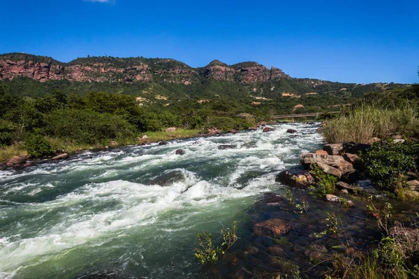 River Water Rapids Flowing Blue Power — Stock Photo, Image