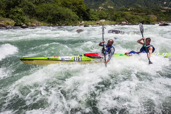 Canot Dusi Race River Rapids Action — Photo