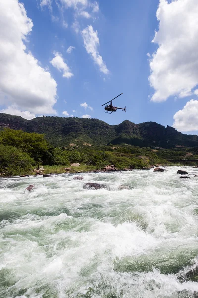 Canoa Dusi Race River Rapids Azione — Foto Stock