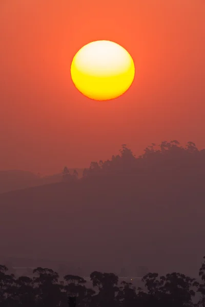 Solnedgång färger landskap — Stockfoto