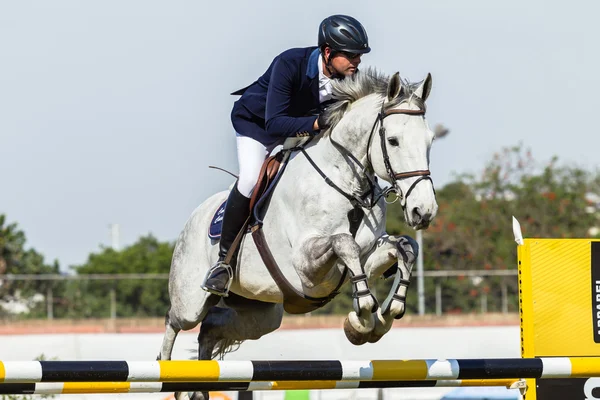 Equestrian Horse Rider Jumping Nationals — Stock Photo, Image