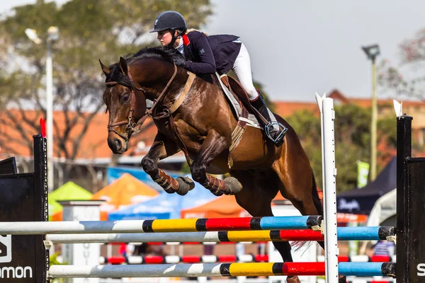 Equestrian Horse Rider Jumping Nationals — Stock Photo, Image