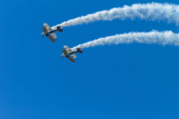 Aircrafts Biplanes Acrobatics — Stock Photo, Image