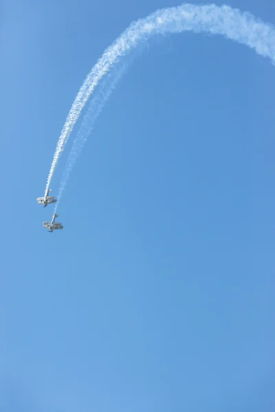 Aircrafts Biplanes Acrobatics — Stock Photo, Image