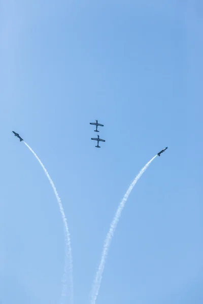 Flugzeuge Silberfalken Akrobatik — Stockfoto