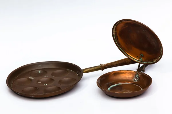 Copper Pans Cooking Vintage — Stock Photo, Image