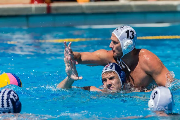 Water-Polo บุรุษระดับชาติ การกระทํา — ภาพถ่ายสต็อก