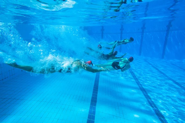 Synchronized Swimming Girls — Stock Photo, Image