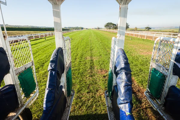 Horse Racing Training Start Gate Track — Stock Photo, Image