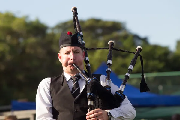 Scottish Pipers Batería Bandas Reuniéndose — Foto de Stock