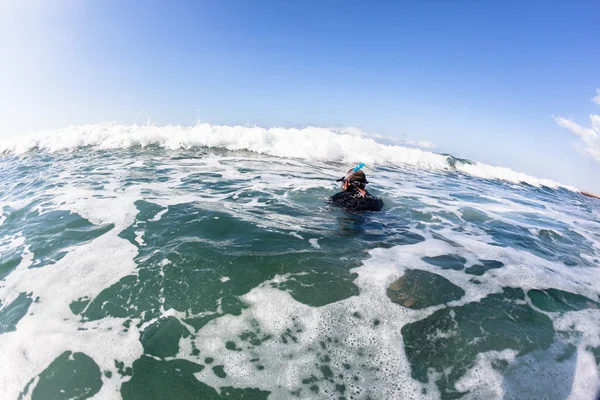 ダイバー クレイ釣り海水 — ストック写真