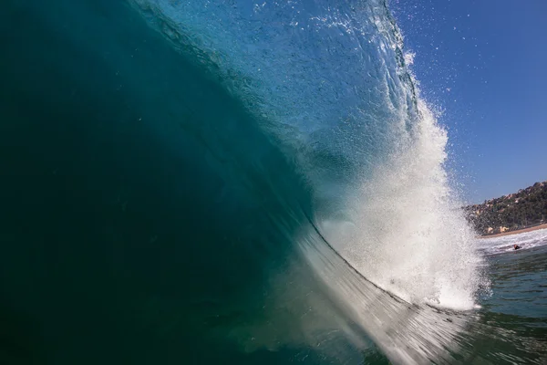 Vague Océan Intérieur Eau Écrasement Creux Bleu — Photo