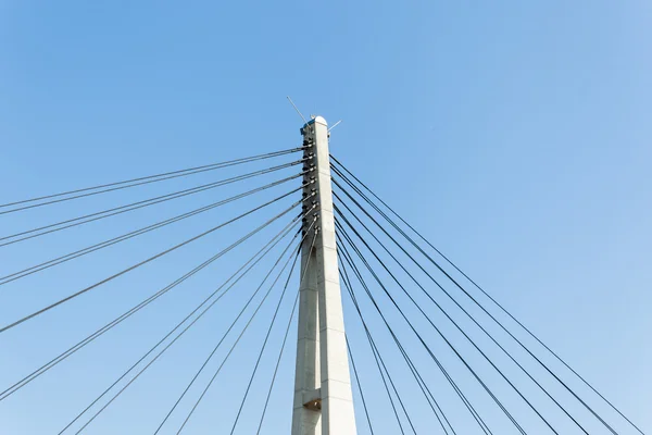 Cabos de estrutura de ponte — Fotografia de Stock