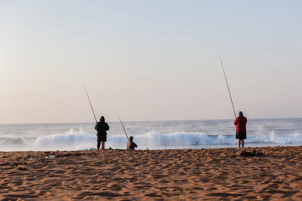 Fishermen Beach Sea Mist — Stock Photo, Image