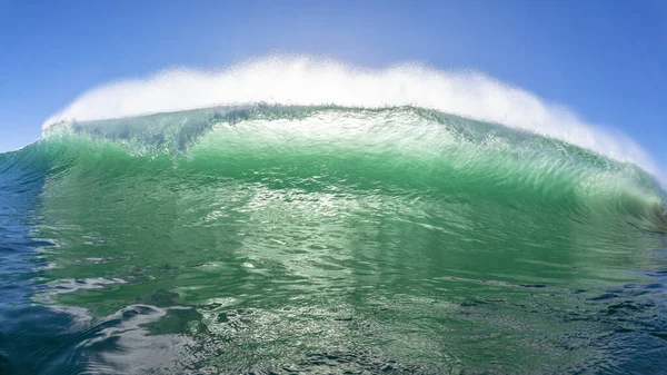 Océano Ola Nadando Cara Cara Primer Plano Encuentro Energía Agua —  Fotos de Stock